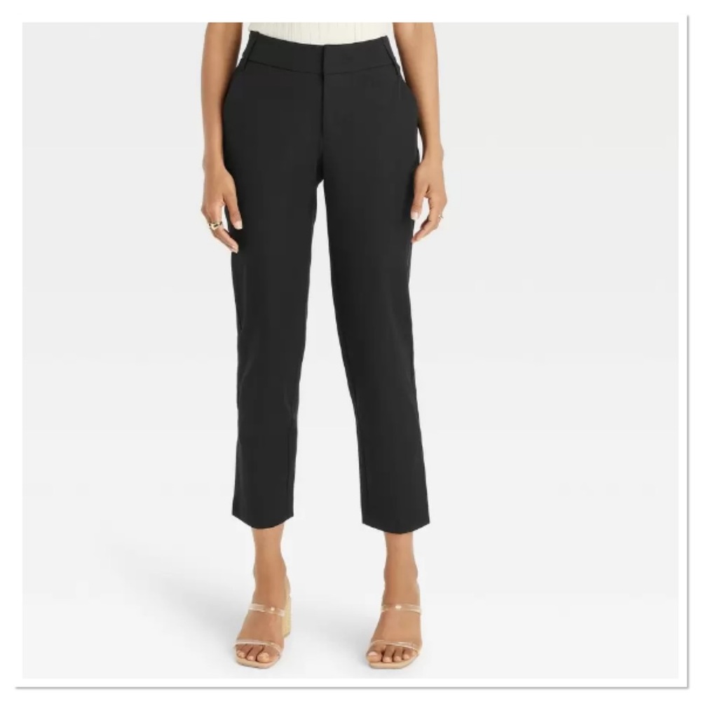 Women’s Mid-Rise Slim Straight Fit Side Split Trousers a new day